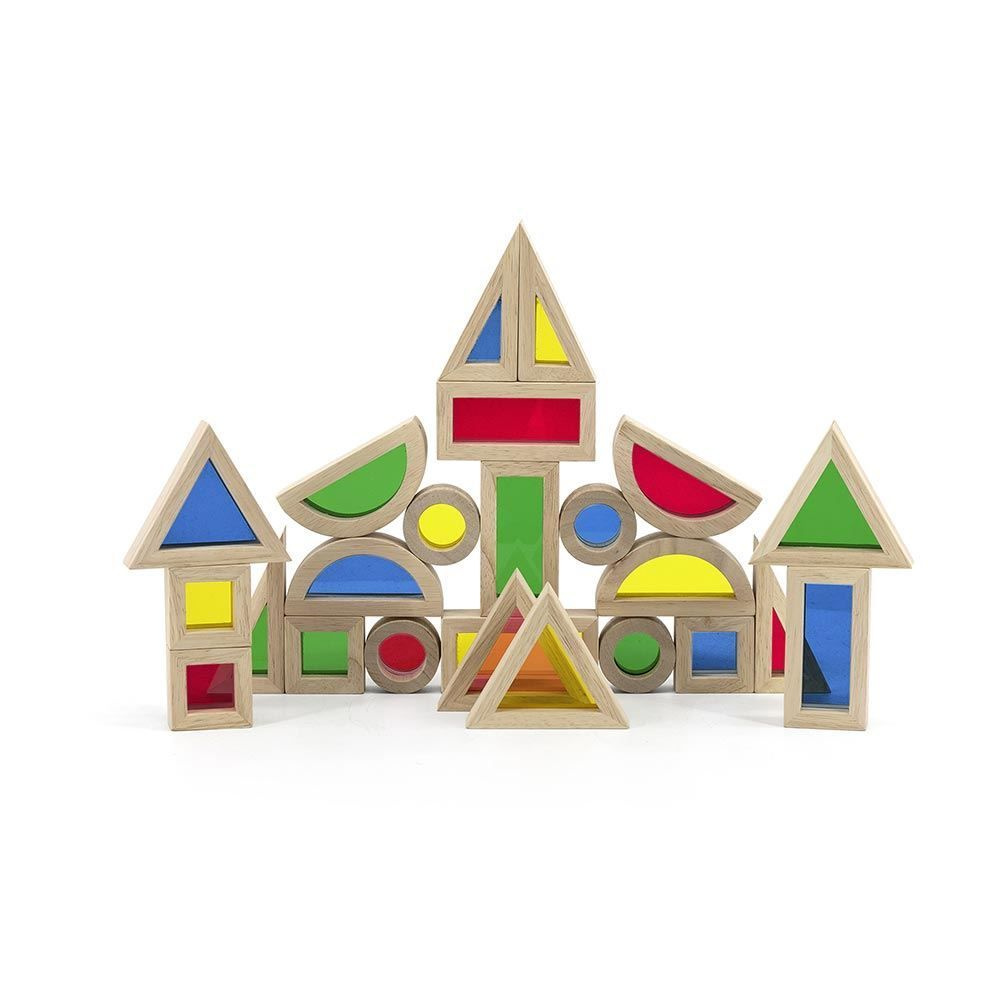 Конструктор Геометрические фигуры с цветными вставками 44563 - купить с ...