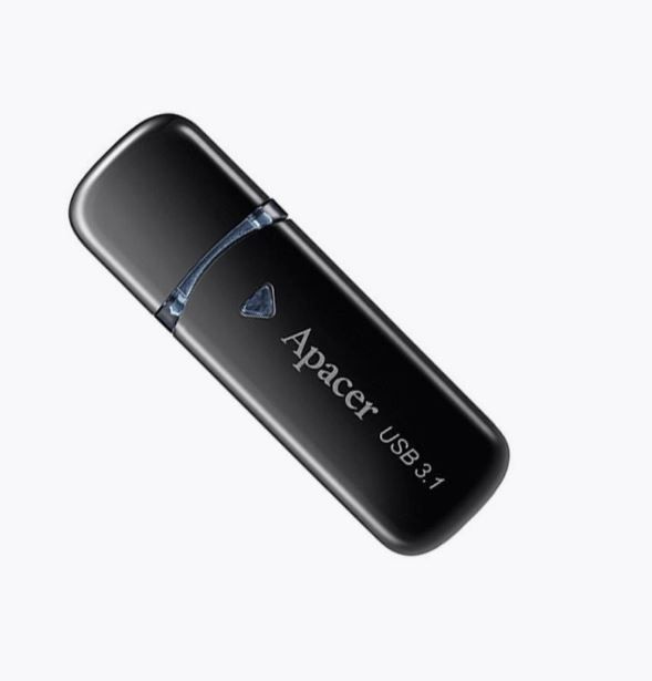 Apacer USB-флеш-накопитель Флеш USB ка 3.1 64 Gb AH355, черный (AP64GAH355B-1)  #1