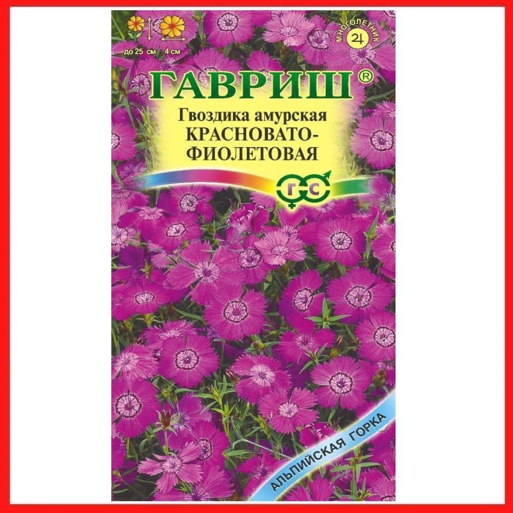 Семена Гвоздика амурская "Красновато-фиолетовая" 0,02 гр, многолетние цветы для дачи, сада и огорода, #1