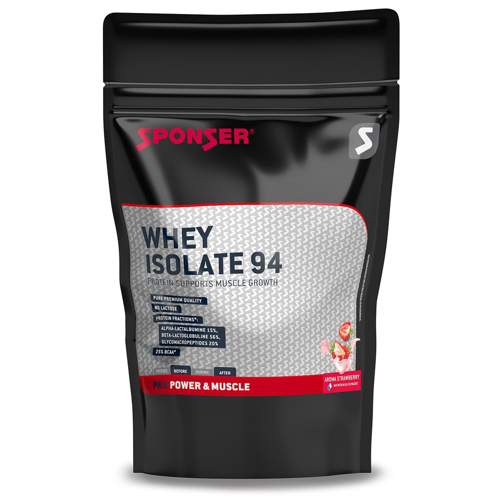 SPONSER Сывороточный изолят WHEY ISOLATE 94, Клубника (1500г) #1