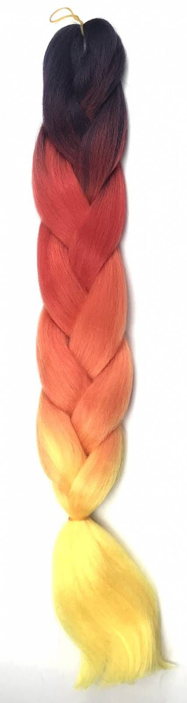 Канекалон-коса трехцветная D09, 60см, 100гр, 1 шт #1