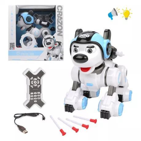 Робот Пёс-полицейский, эл., свет, звук, USB шнур #1