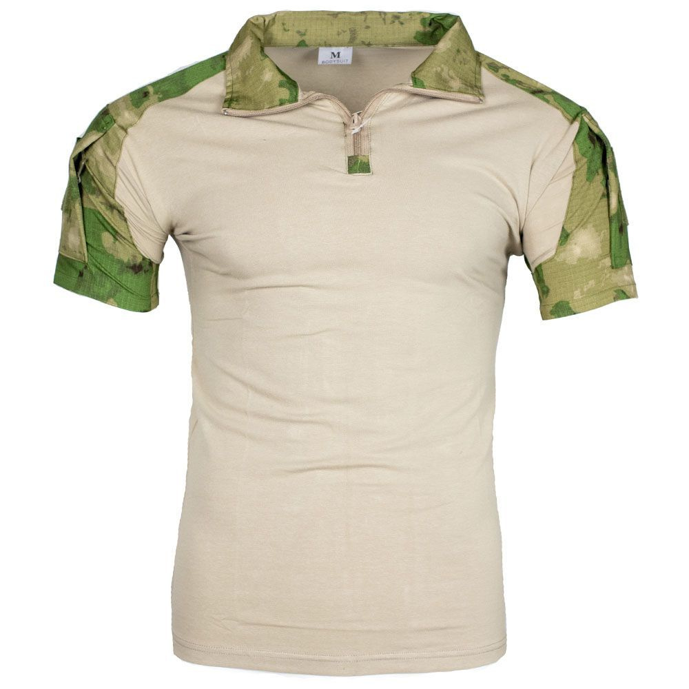 Футболка (тактическая рубашка) военная с карманом на коротком рукаве в камуфляже росгвардии мох Рип Стоп #1