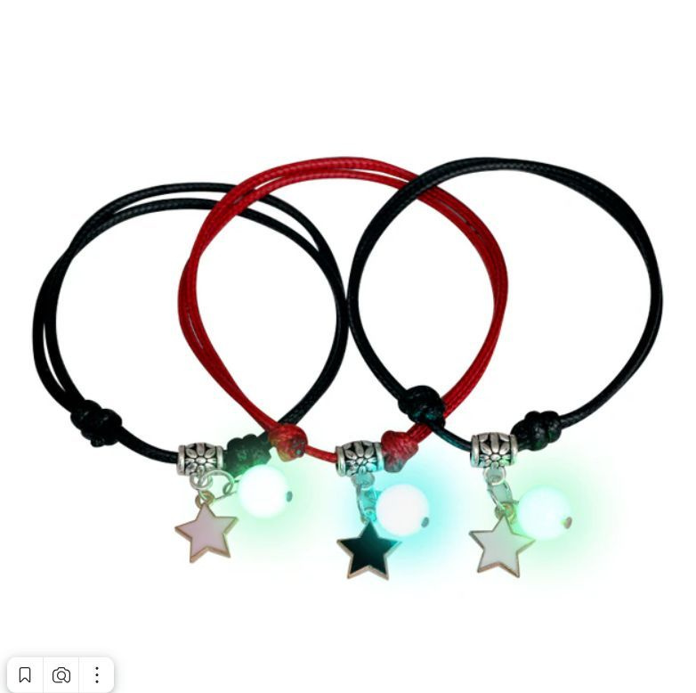 Набор светящихся браслетов для трёх друзей Звёзды #1