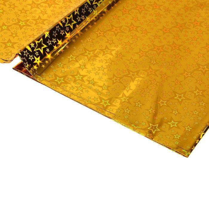 Скатерть Голография звёзды, 137 183 см, цвет золото #1