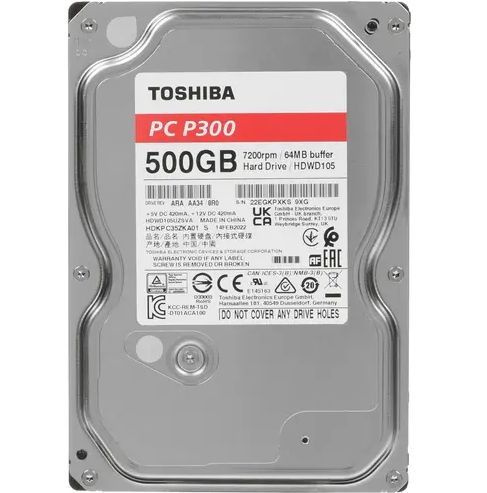 Toshiba 512 ГБ Внутренний жесткий диск P300 (HDWD105UZSVA) (HDWD105UZSVA)  #1