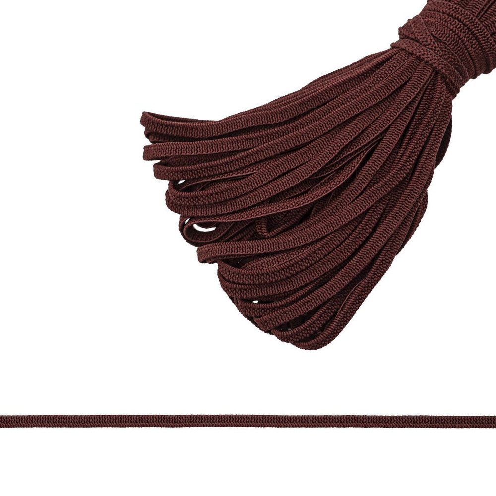 Резинка бельевая мягкая масочная для шитья темно-бордовая, 4 мм*10 м, Красная лента  #1