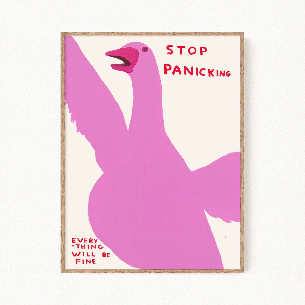 Постер для интерьера "Stop Panicking - Перестань паниковать!", 40х50 см  #1