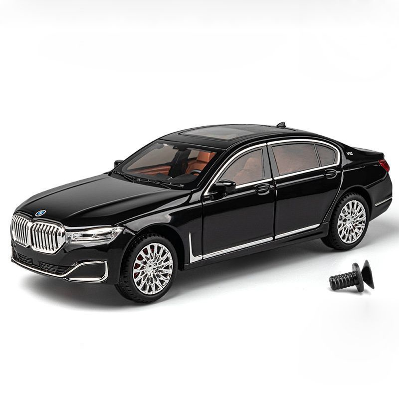 Машинка металлическая BMW 760LI(1/24)инерционная с открывающимися дверьми, капотом и багажникомсо световыми #1