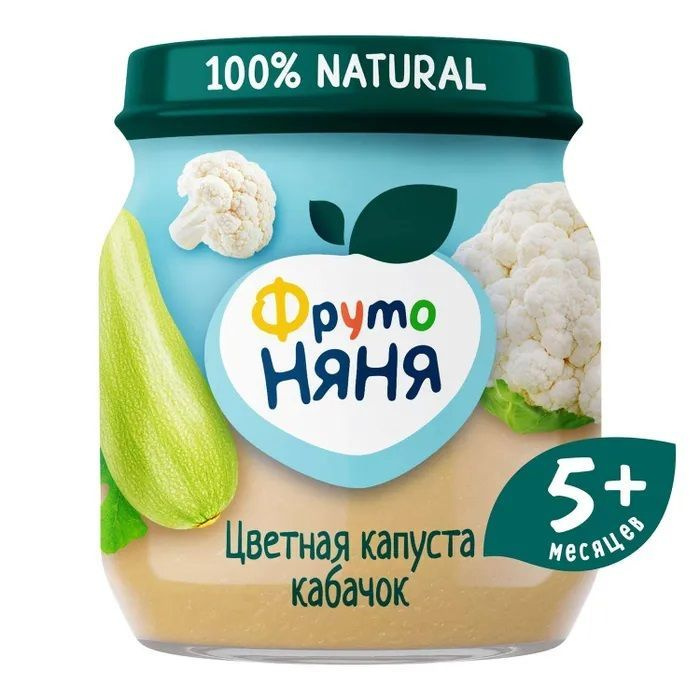 Пюре ФрутоНяня цветная капуста-кабачок с 5 месяцев 110г * 12 шт.  #1