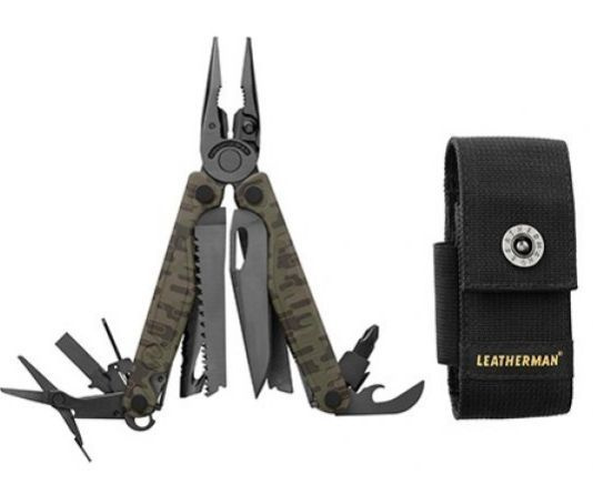 Leatherman CHARGE PLUS WOODLAND CAMO Мультитул c битами клипсой и чехлом  #1