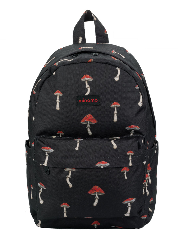 Рюкзак с грибами мухоморами школьный городской #1