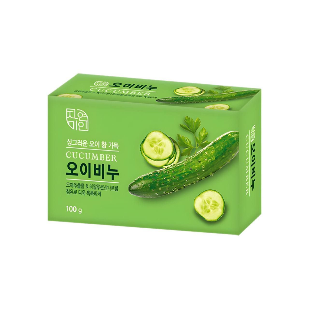 Увлажняющее туалетное мыло с экстрактом огурца Mukunghwa Moisture Cucumber Soap, 100g  #1