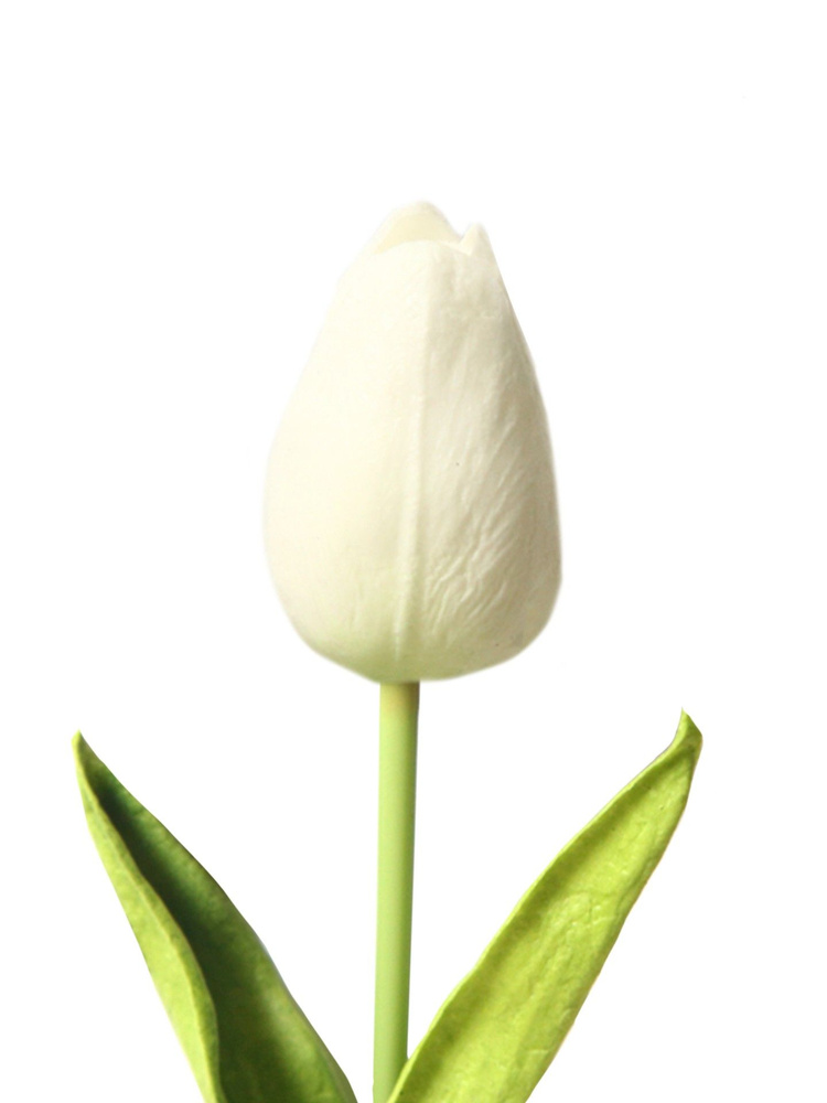 Цветок искусственный Белый тюльпан, 34х3,5х3,5см #1