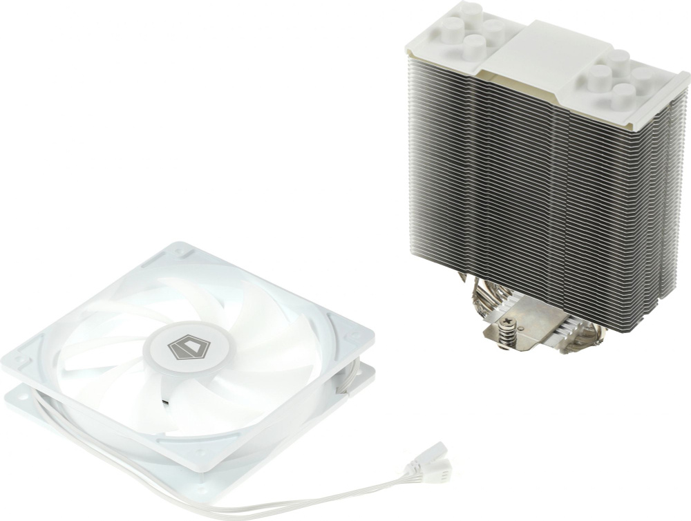 Устройство охлаждения(кулер) ID-Cooling SE-214-XT ARGB WHITE Soc-AM4/1151/1200/1700 4-pin 14-31dB Al+Cu #1