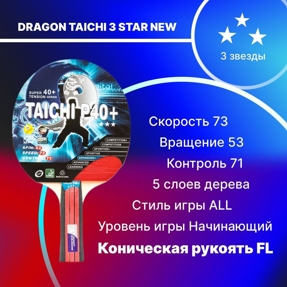 Giant Dragon Набор для настольного тенниса, состав комплекта: 2 ракетки, 3 мяча  #1