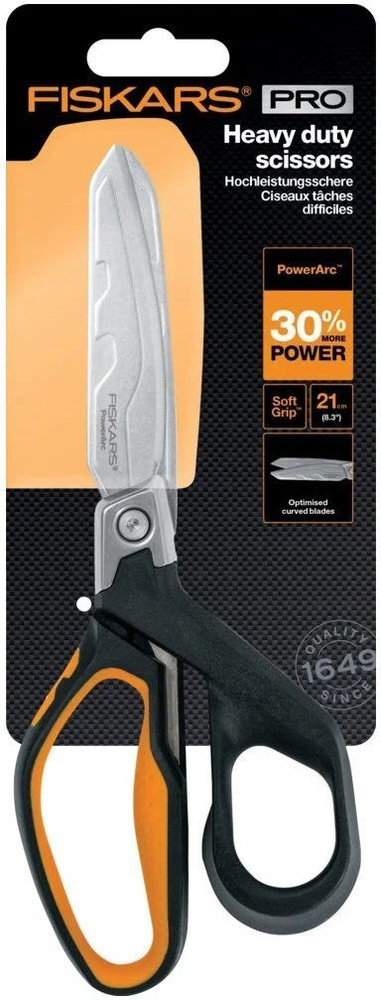 Ножницы для тяжелых работ Fiskars PowerArc 21см 1027204 #1