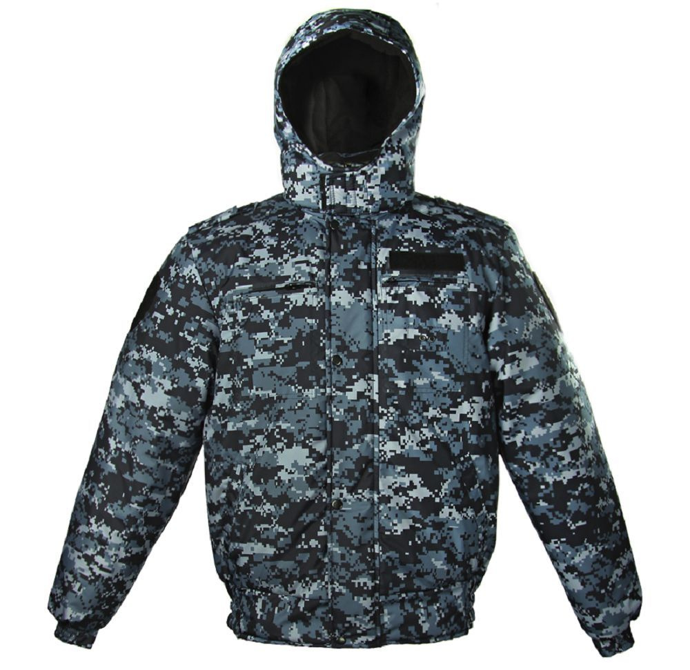 Куртка (бушлат) зимний ВНГ Росгвардии укороченный (оперативка) уставной. Камуфляж синяя точка, микро #1