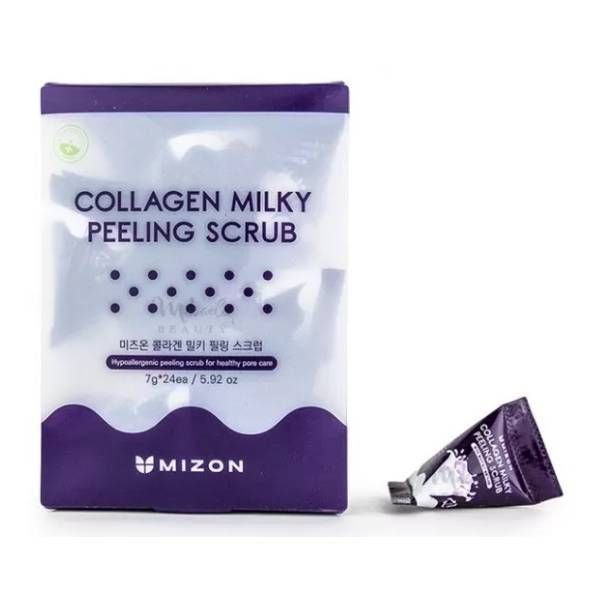 Mizon Молочный пилинг-скраб с коллагеном Collagen Power Milky Peeling Scrub, 24 х 7 г  #1