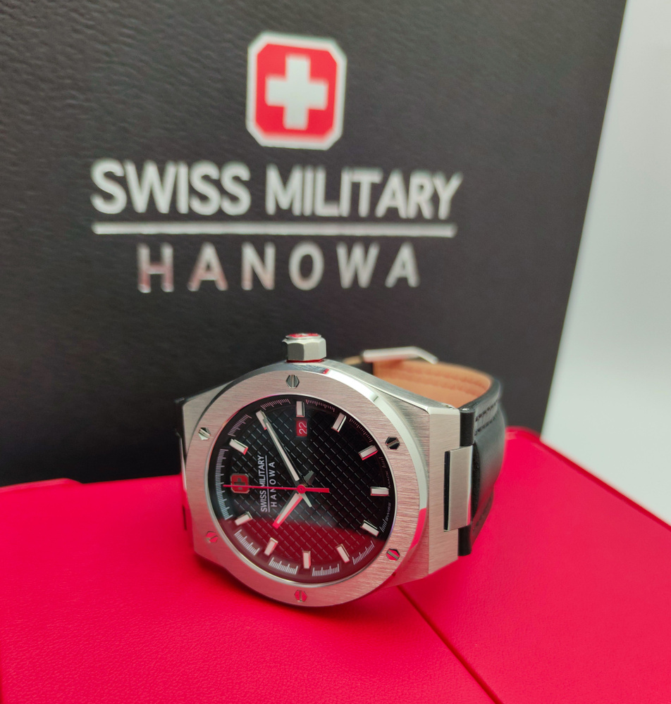 Часы наручные мужские Swiss Military Hanowa Sidewinder SMWGB2101601. Кварцевые наручные часы. Часы для #1