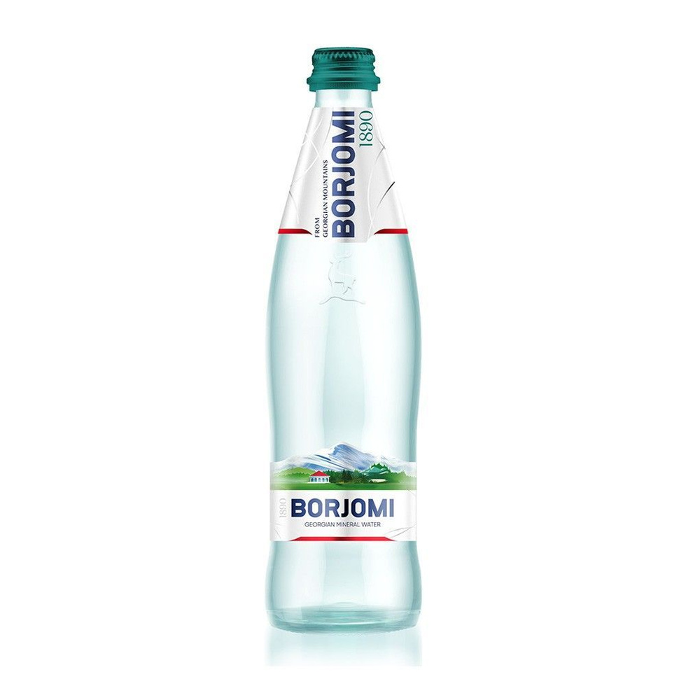 Вода минеральная газированная, Боржоми, 0.5 л, стеклянная бутылка, Грузия - 1 шт.  #1