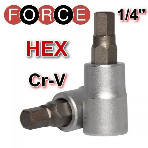 Головка бита 1/4" вставка шестигранная 6 мм FORCE 3243206 #1