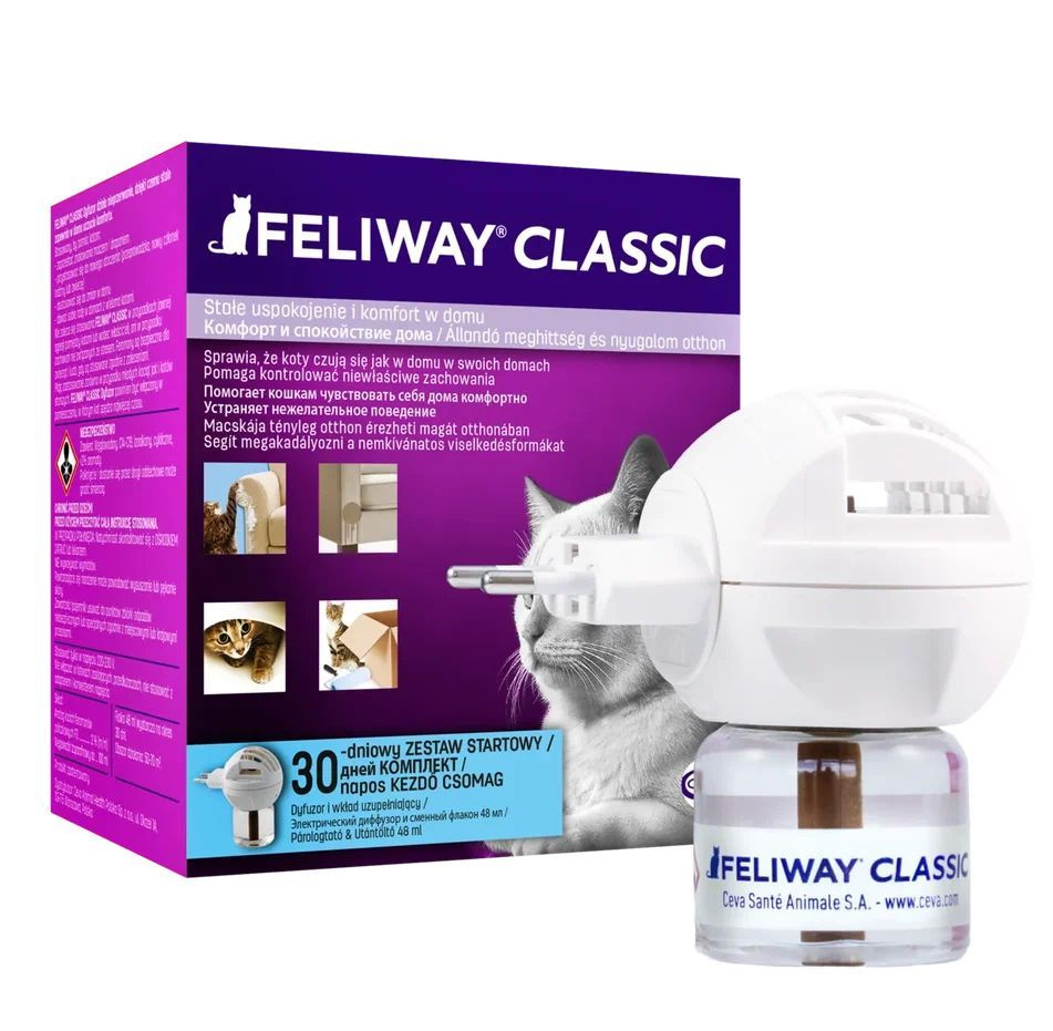 Феромоны корректор поведения для кошек Feliway Classic, набор диффузор с флаконом 48 мл  #1