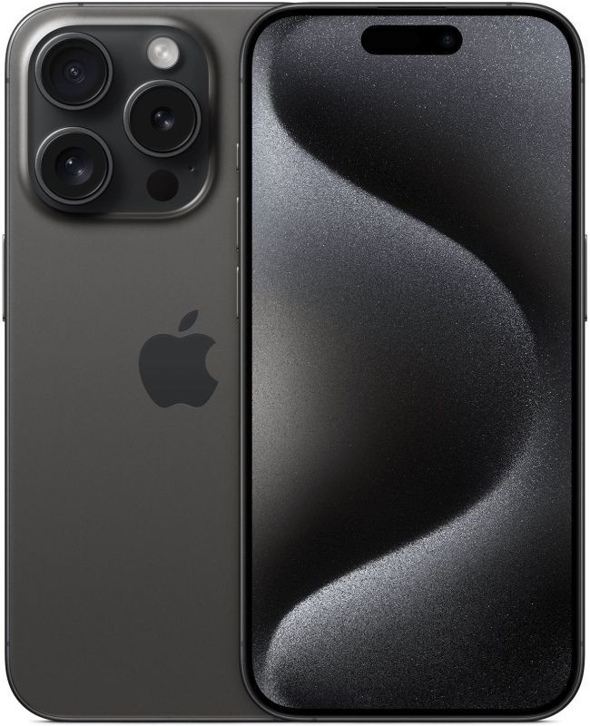 Apple Смартфон iPhone 15 Pro Max, Black Titanium/Титановый черный (1SIM+eSIM), 8/256 ГБ, черный  #1