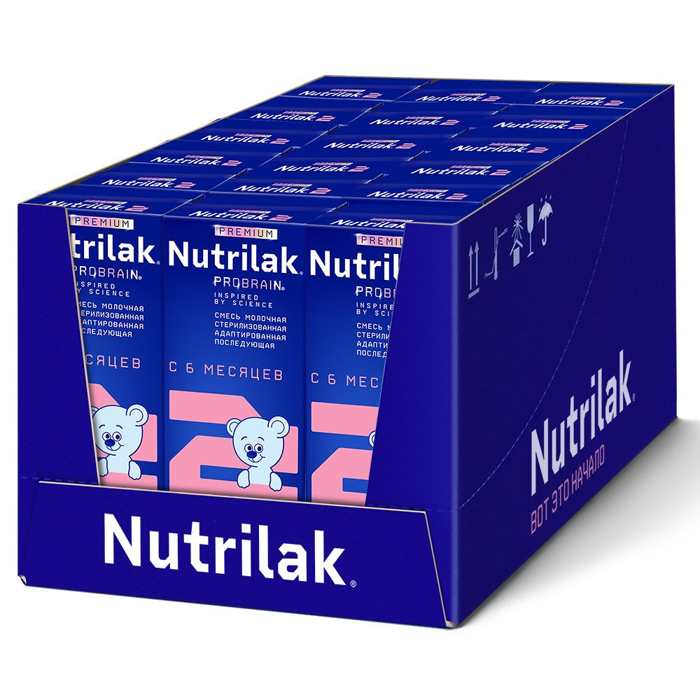 Молочная смесь готовая Nutrilak Premium 2, с 6 месяцев, 200 мл х 18 шт.  #1