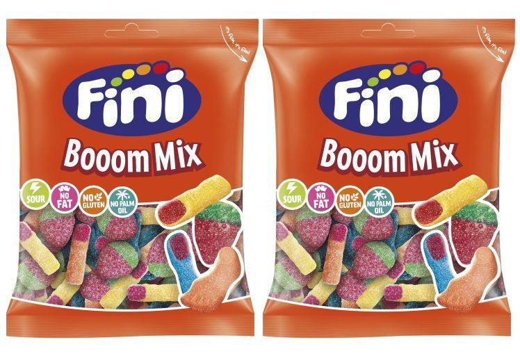 Жевательный мармелад Fini Sour Boom Mix, 90г x 2шт. Фини Кислый микс  #1