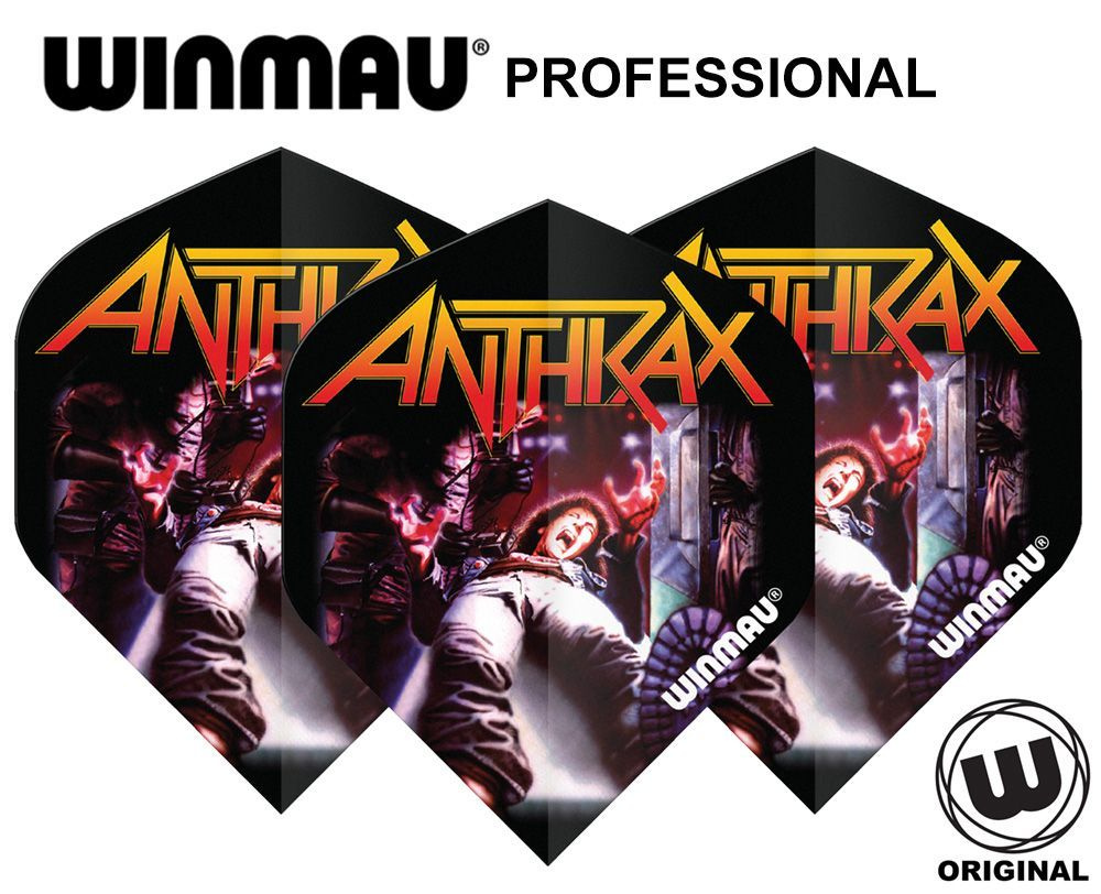 Оперения ANTHRAX 3шт для дротиков Winmau Extra Thick (серия Rock Legends) 6905.214  #1