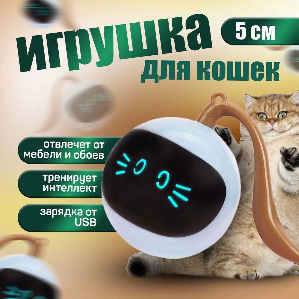 Интерактивный мяч игрушка для кошек и котят Meliccano Animals / Умный шар  перевертыш для кошек синий - купить с доставкой по выгодным ценам в  интернет-магазине OZON (1182355643)