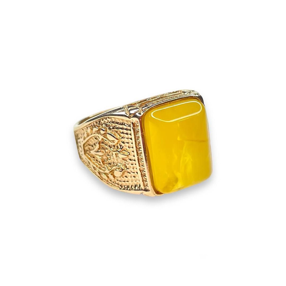 Перстень мужской серебряный с янтарём, перстень мужской, перстень ...