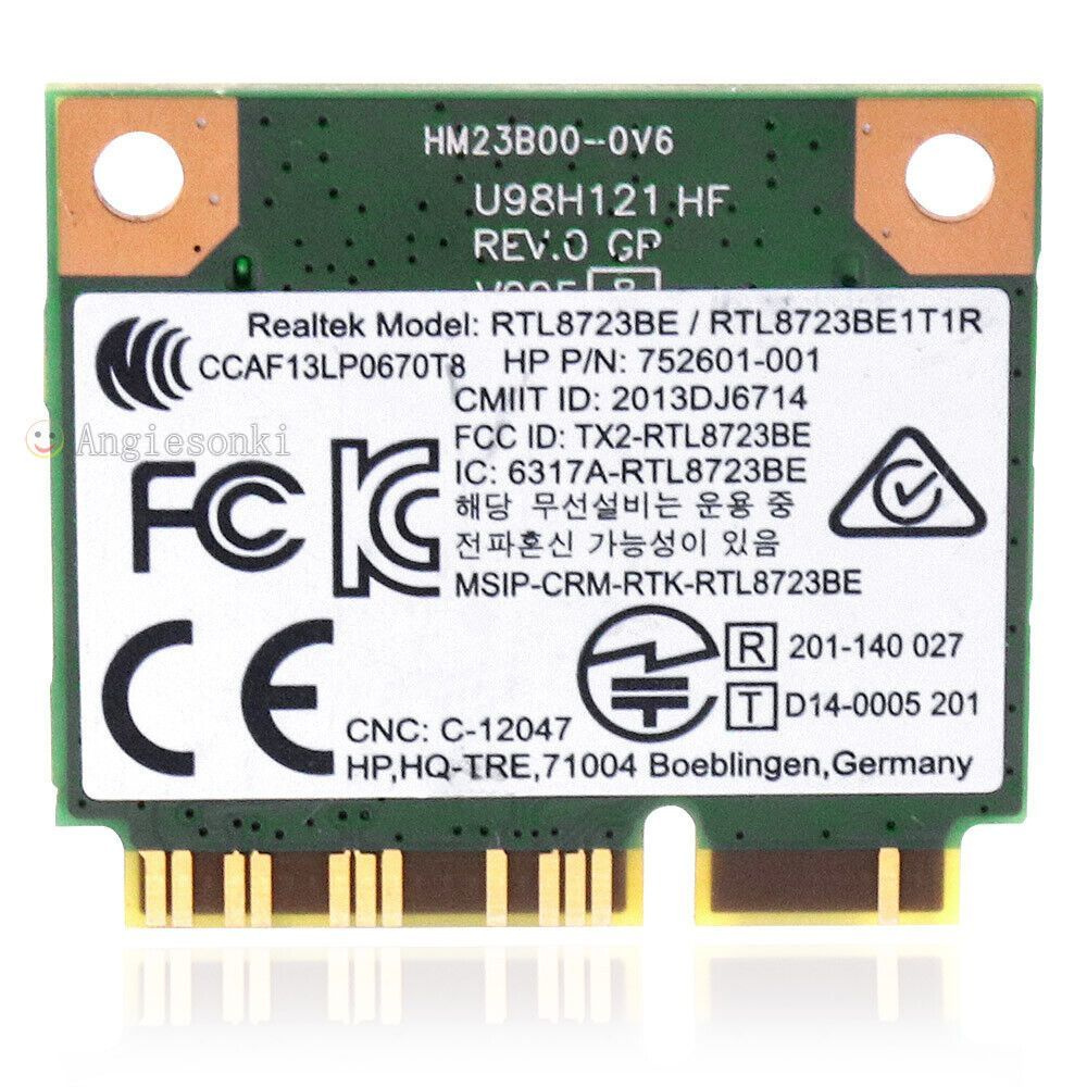 Сетевая карта Беспроводная карта Realtek RT8723BE 802.11bgn 1+BT4.0 ...