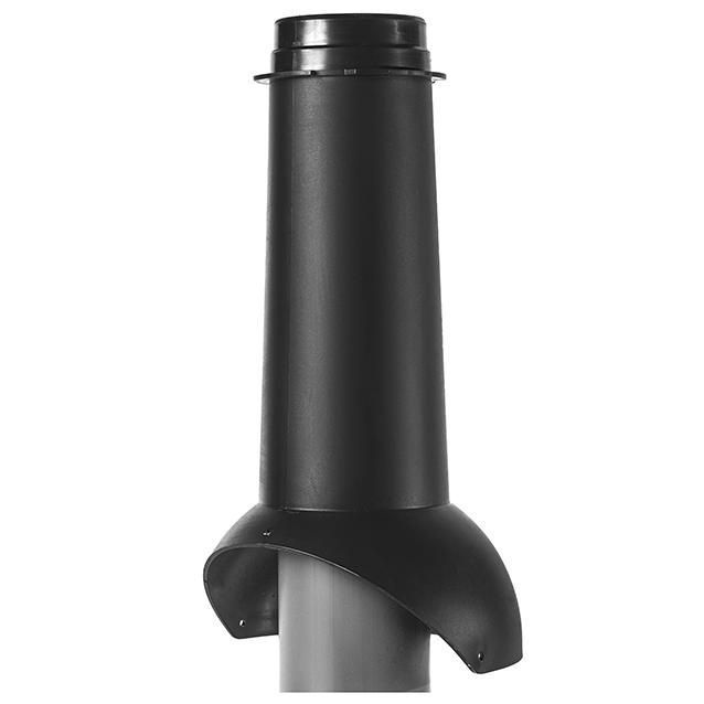 Выход канализации утеплённый Krovent Pipe-VT 110, RAL 9005 черный #1