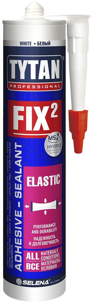 Клей-герметик эластичный Fix2 Elastic Tytan Professional Белый 290мл #1