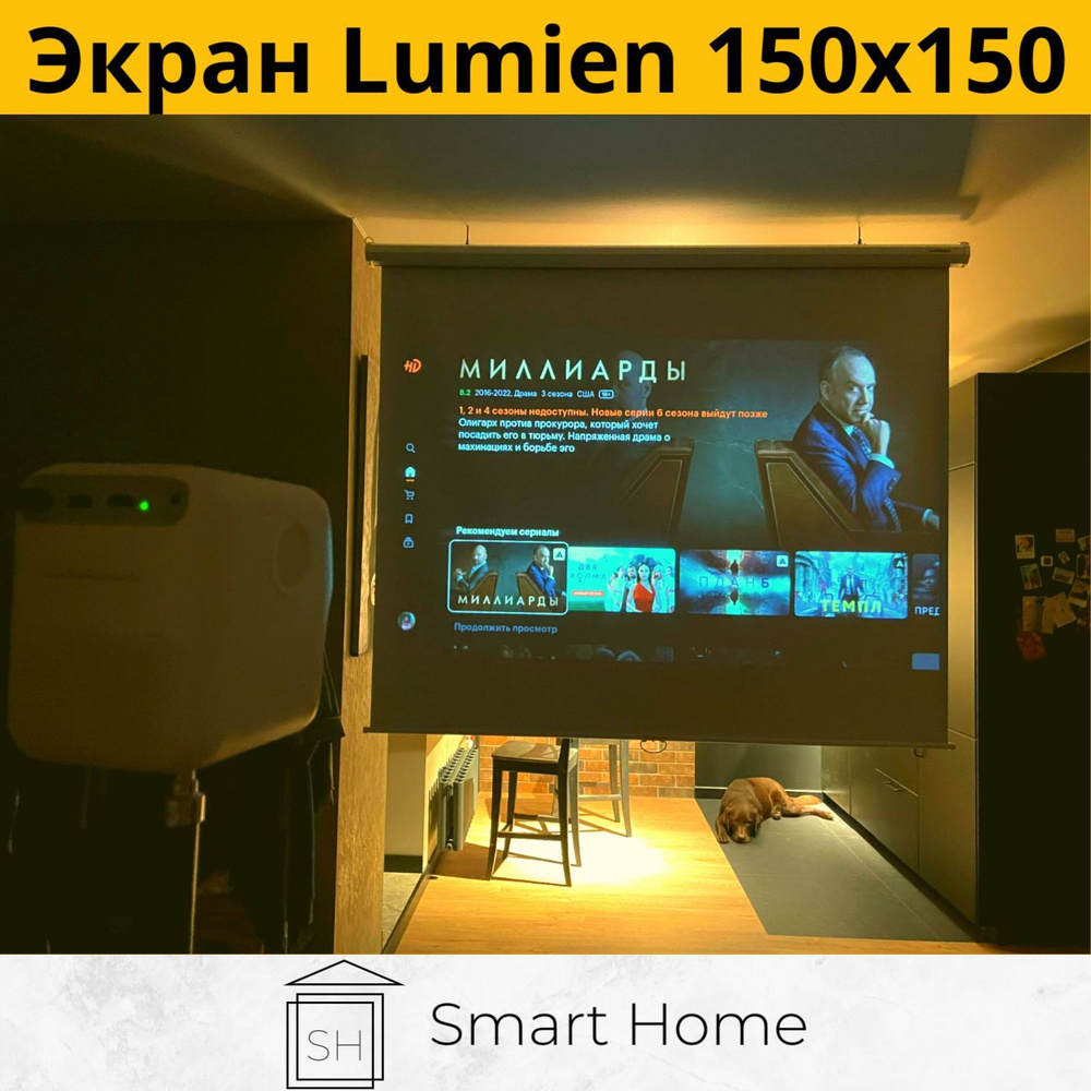 Экран для проектора Lumien 150 x 150 Без рамок / Белый #1