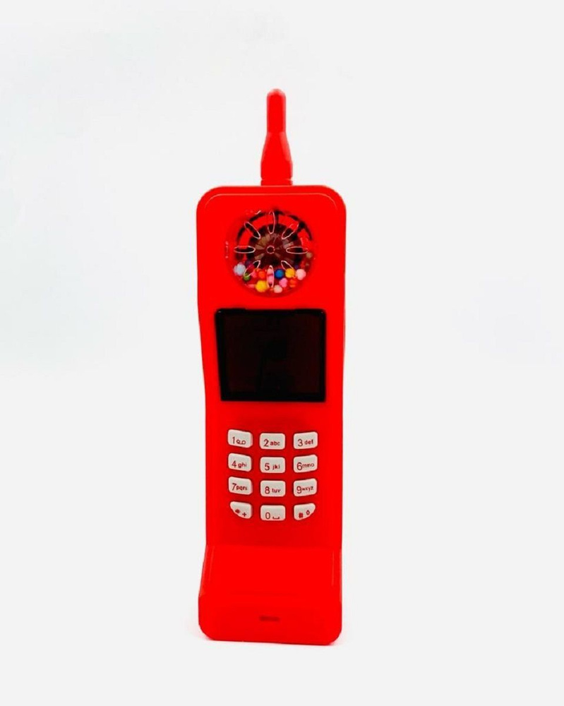 Игрушечный телефон со звуковыми и световыми эффектами Цвет красный Высота 14 см  #1