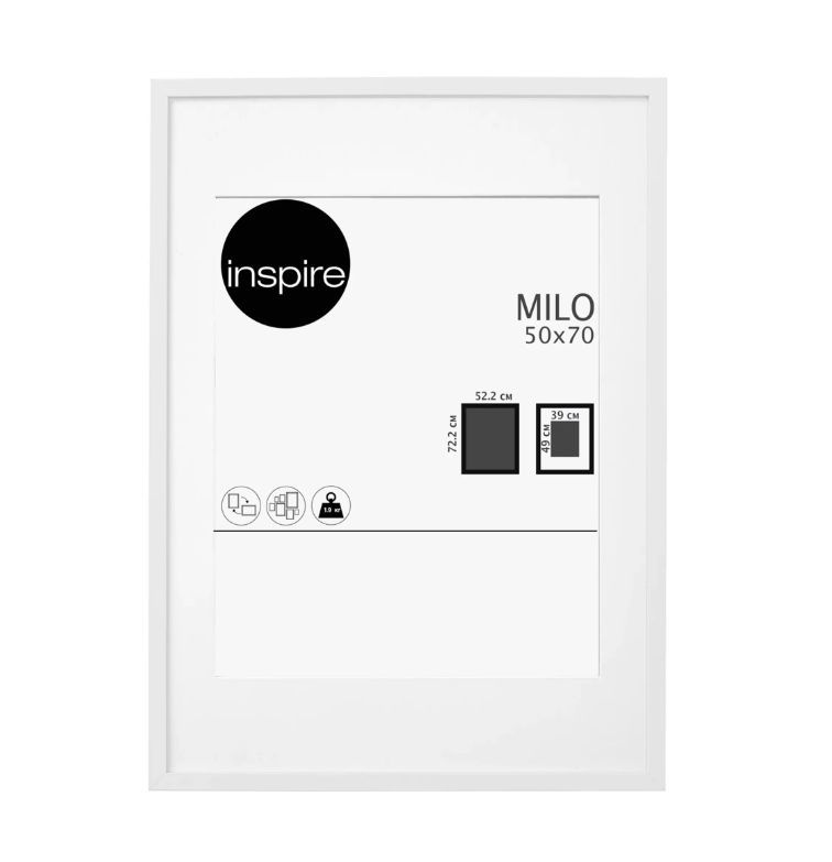 Рамка Inspire Milo, 50х70 см, цвет белый #1