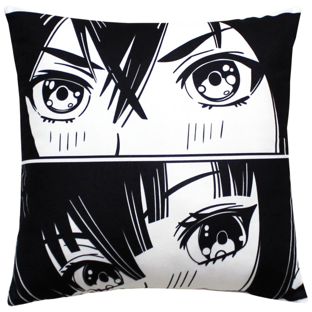 Подушка декоративная MATEX ANIME EYES 33x33 см. Цвет черный, белый, арт. 63-384  #1