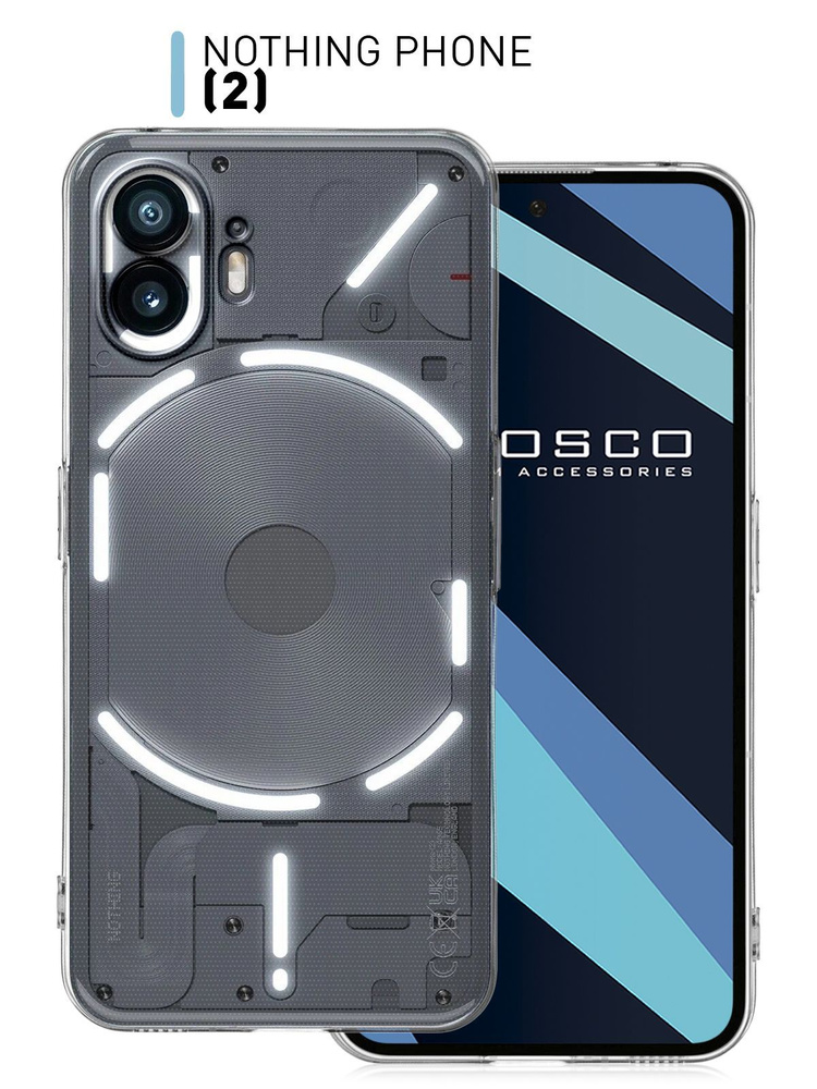 Чехол для Nothing Phone 2 (Насинг фон 2) с защитой модуля камер, прозрачный ROSCO  #1