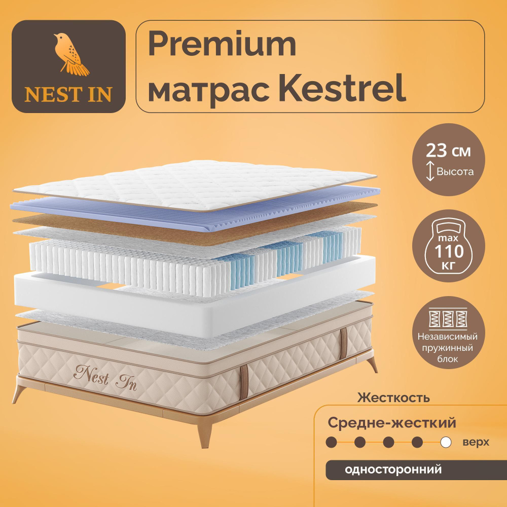 Матрас с независимыми пружинами Nest In Kestrel 160х200 #1