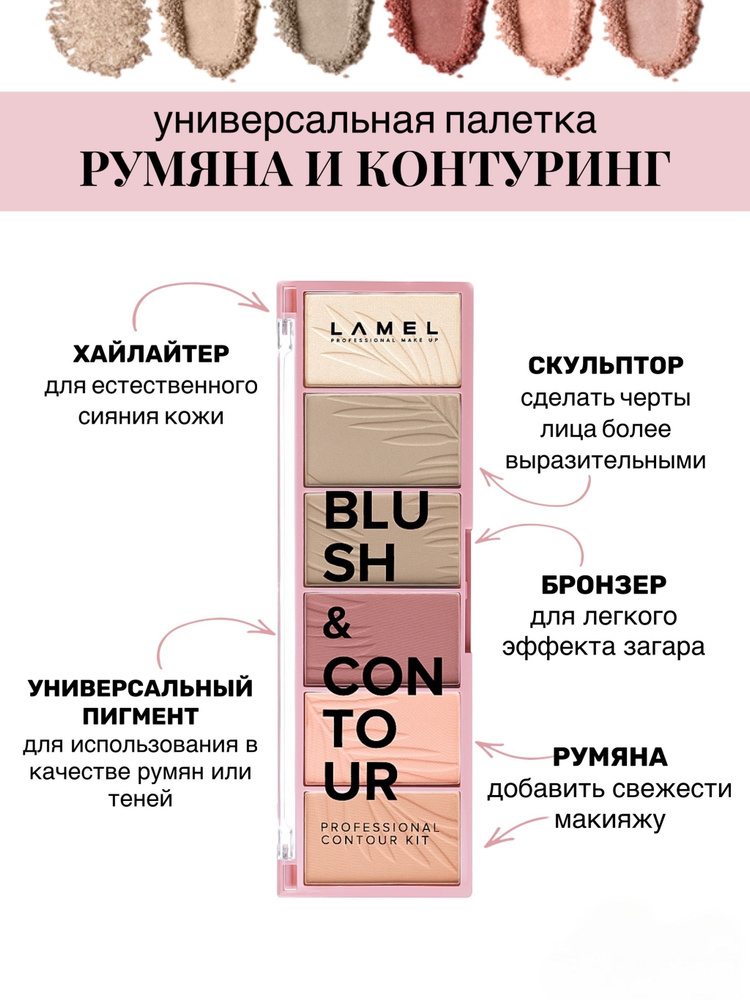 Палетка для лица Blush & Contour тон 03 #1