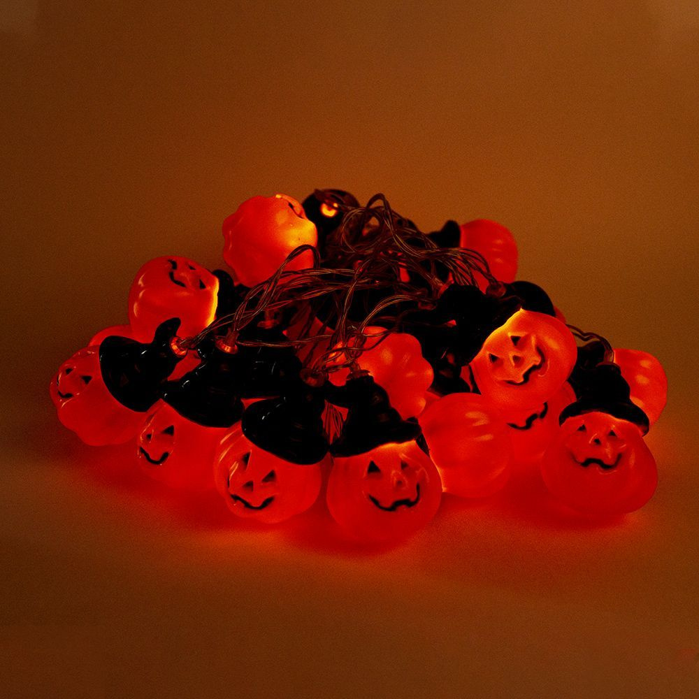 Гирлянда для хэллоуина FUNRAY Тыква Джека, оранжевая, 20 шт, 2,85 м  #1
