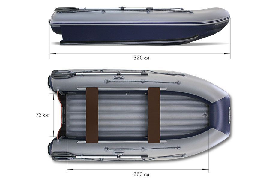 Лодка ПВХ Флагман DK 320 НДНД, 46 кг, плотность 850 г/м2 - купить по ...