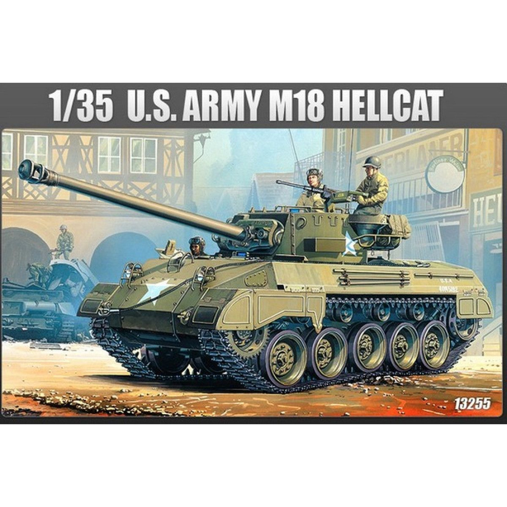 Academy сборная модель 13255 САУ M18 Hellcat 1:35 #1