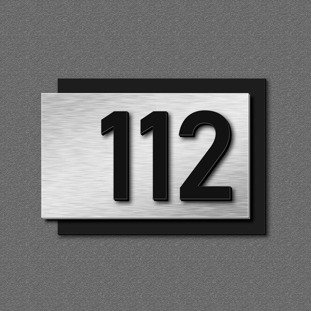 Цифры на дверь, табличка с номером 112 #1