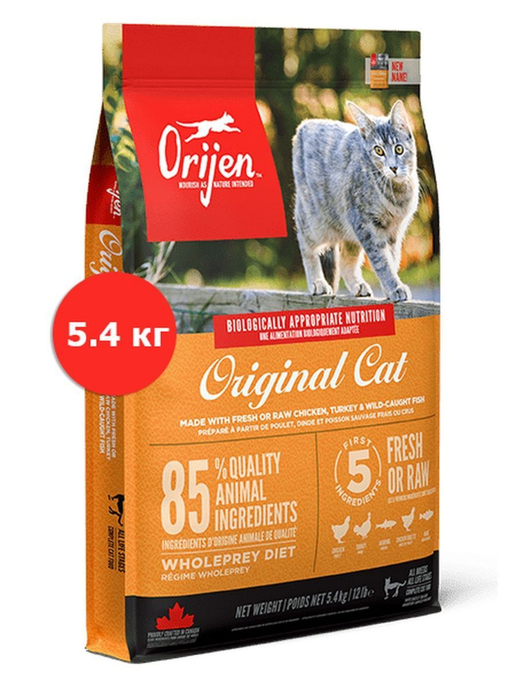 Корм для домашних животных ORIJEN ORIGINAL CAT для кошек 5,4 кг 2202 ...