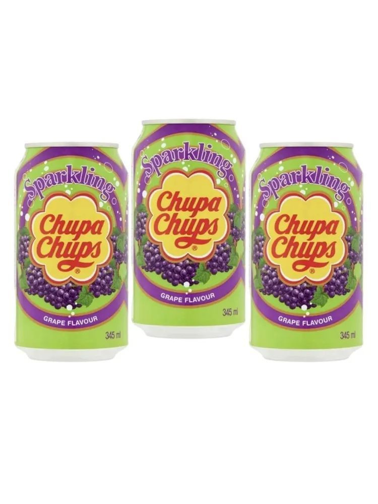 Газированный Напиток Chupa Chups Grape Flavour (Корея), 3 шт по 345 мл #1