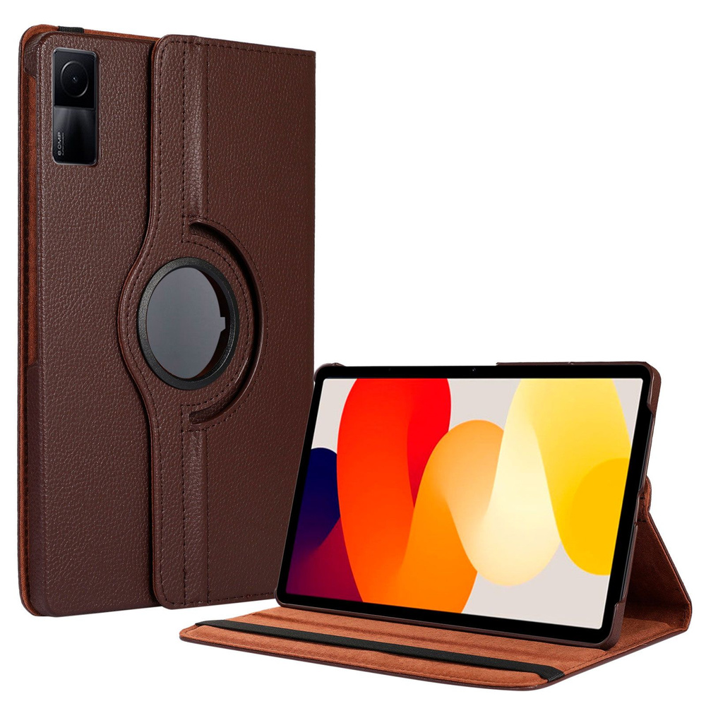 Чехол для планшета Redmi Pad SE (11 дюймов), с подставкой / поворотный 360 градусов (коричневый)  #1